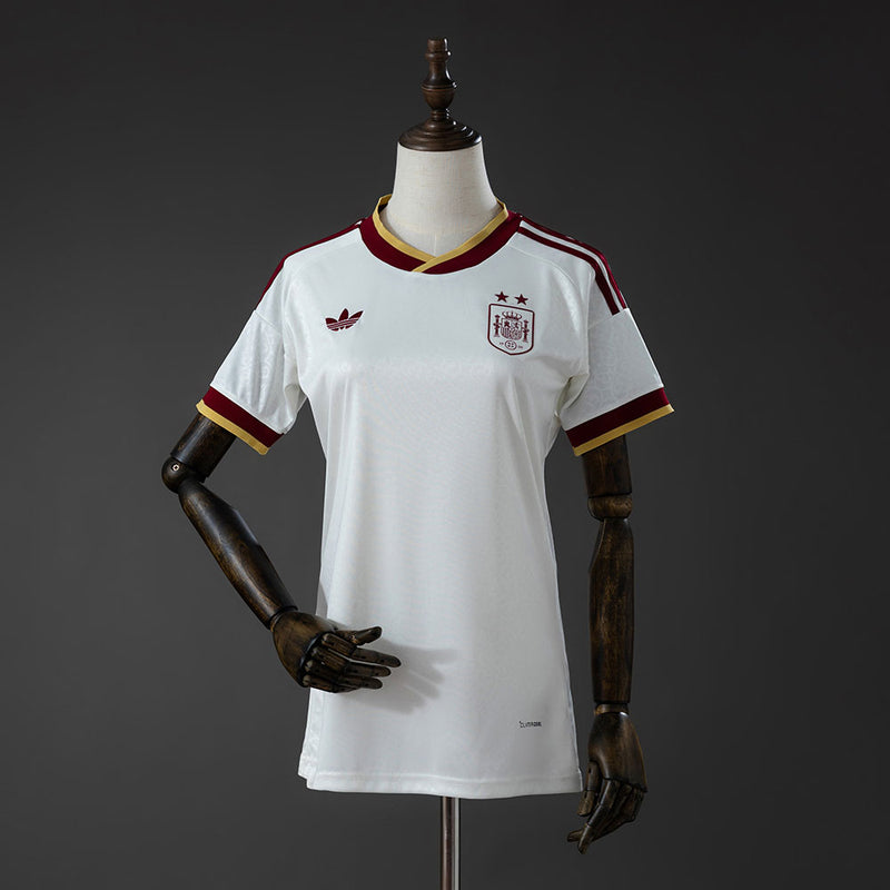 Camisola da Espanha Feminina Visitante Edição Campeão Copa do Mundo 2026 - Versão Torcedora