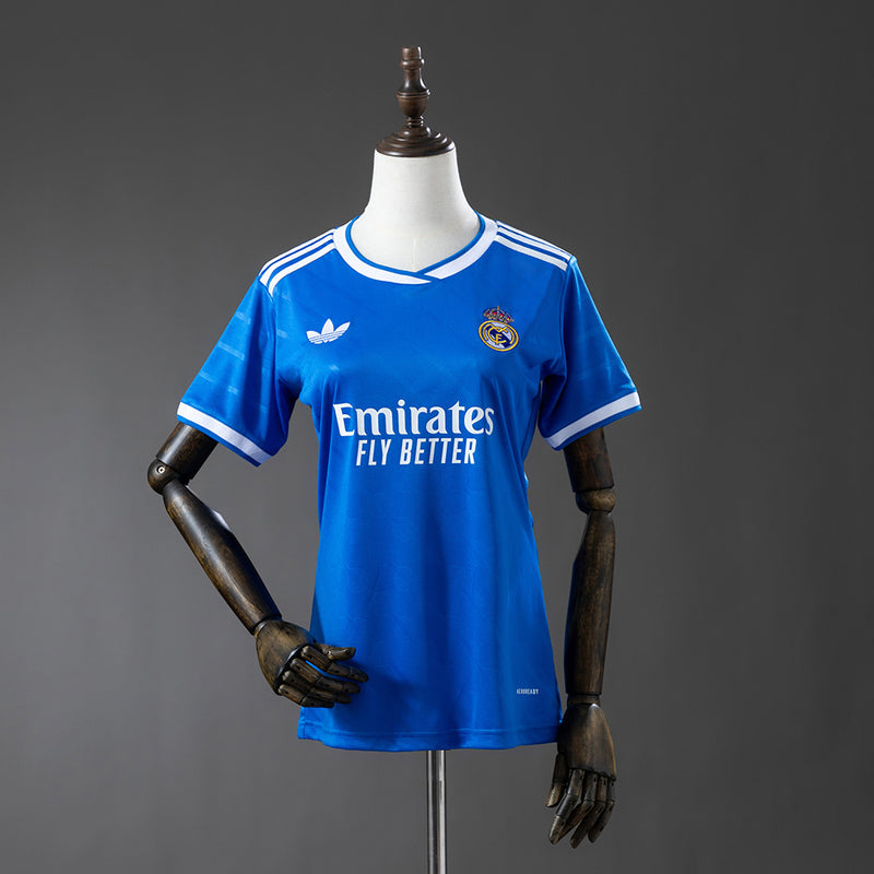 Camisola do Real Madrid Feminina Visitante 3º Uniforme 25/26 - Versão Torcedora